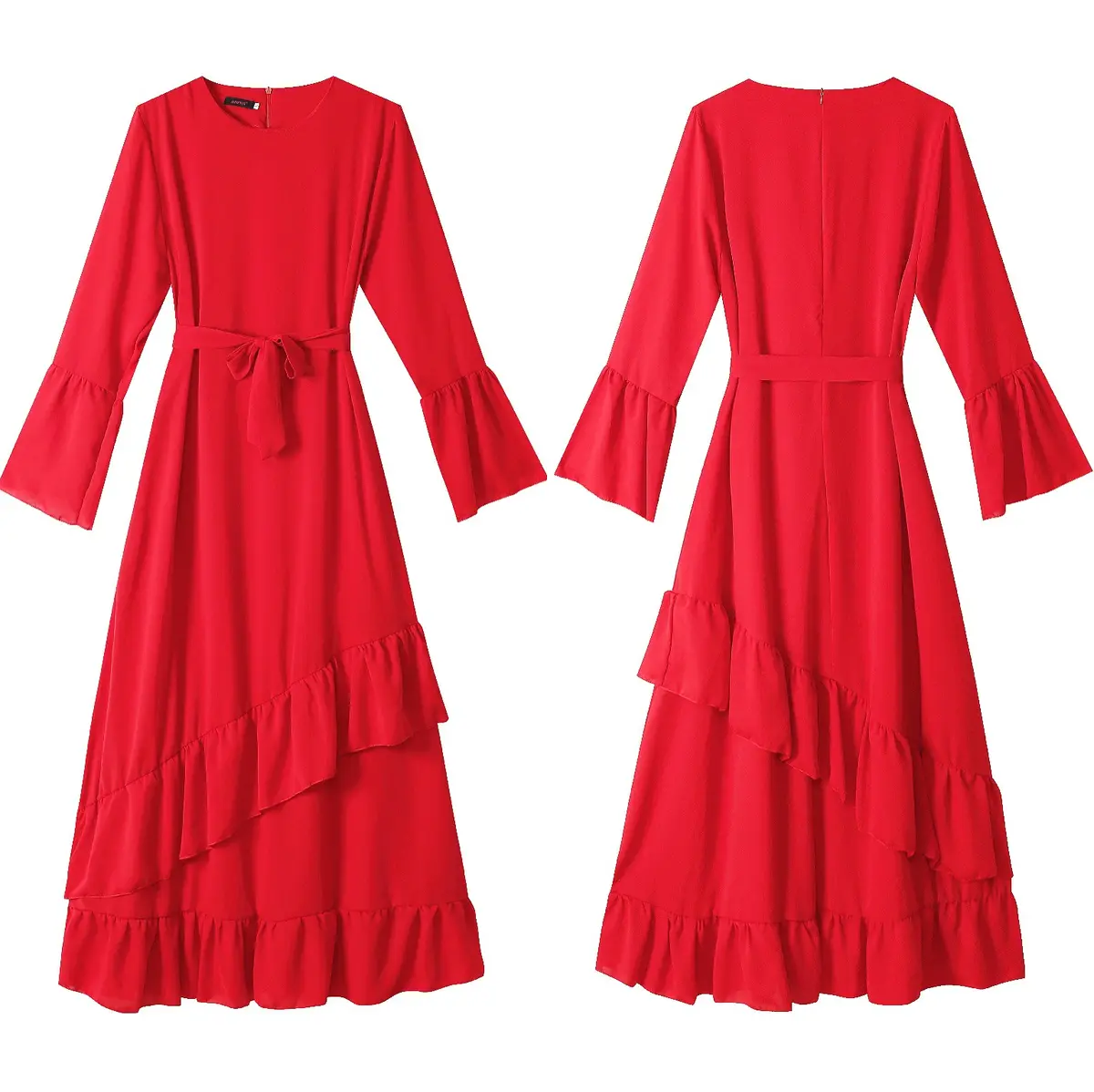 Classic Layered Ruffled Dress_5
