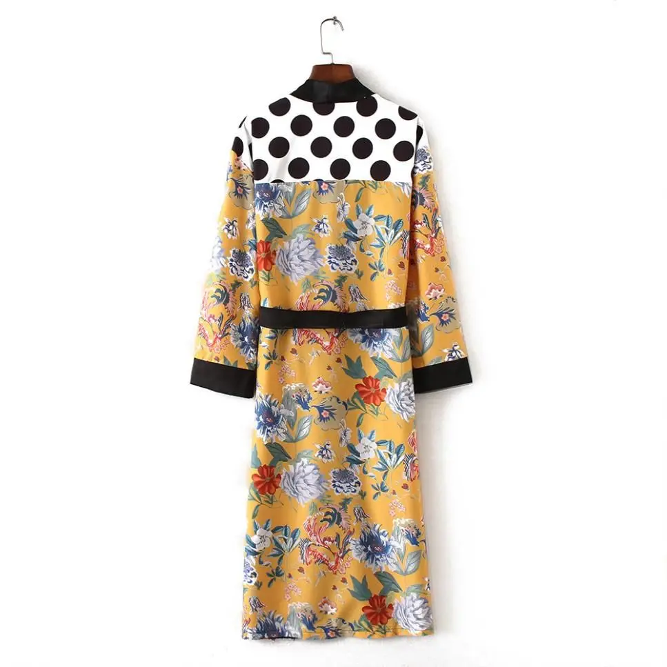 Spring Floral Kimono Cardigan with belt_4