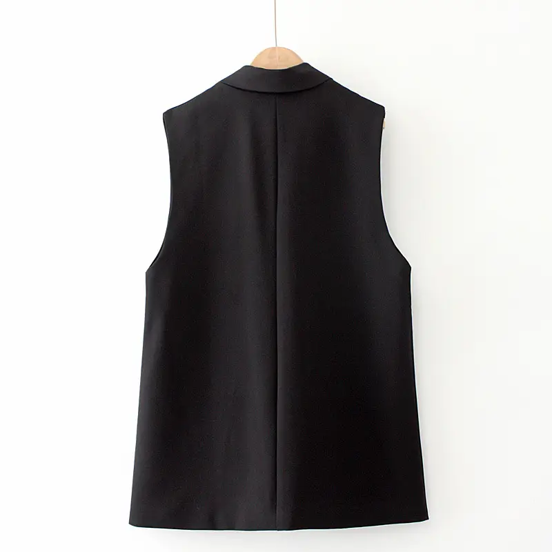 Plus Size Sleeveless Blazer Vest_1