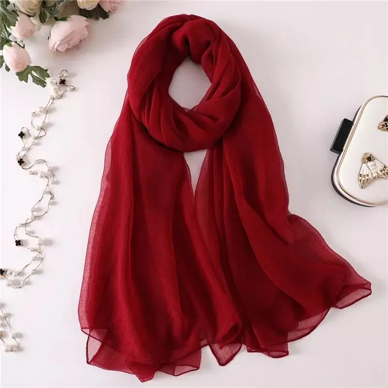 Spring Silky Hijab_3_Maroon