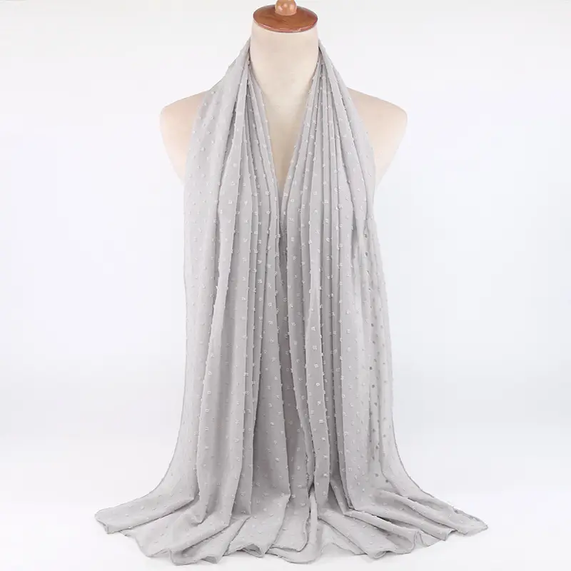 Pompom Chiffon Hijab_9_grey