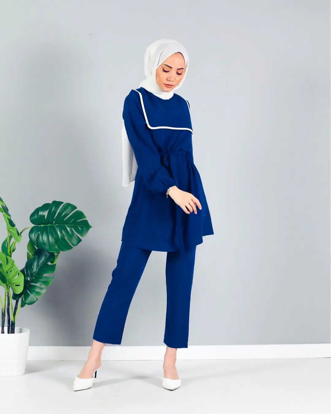 Casual Two Piece Set_5_Navy Blue