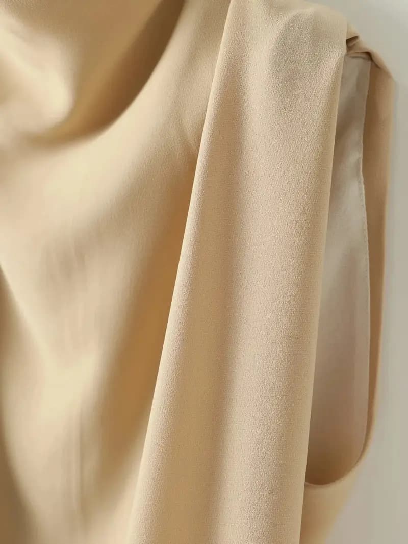 Vintage High Neck Sleeveless Blouse_5