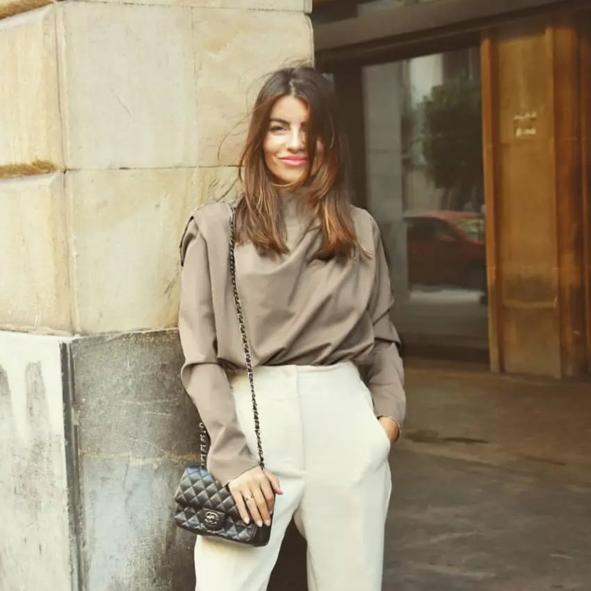 Women’s Draped Collar Elegant Long Sleeve Blouse_1
