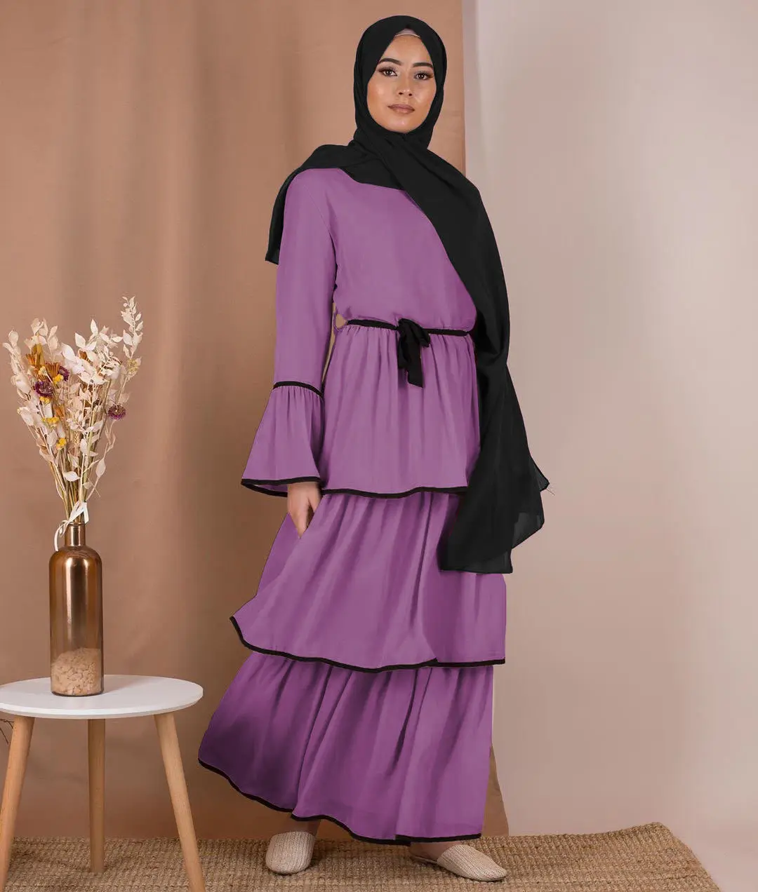 Layered Ruffle Summer Dress_1_Featured_Purple