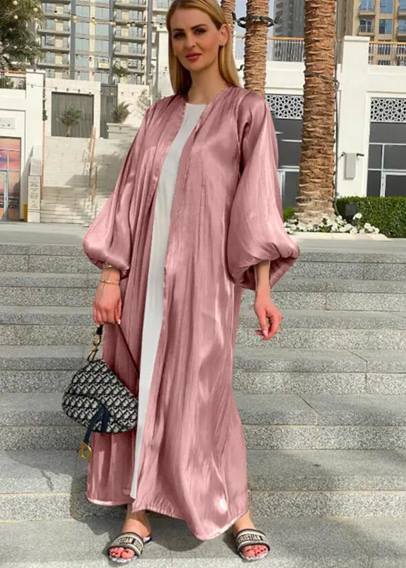 Sleek Blouson Sleeve Abaya_7