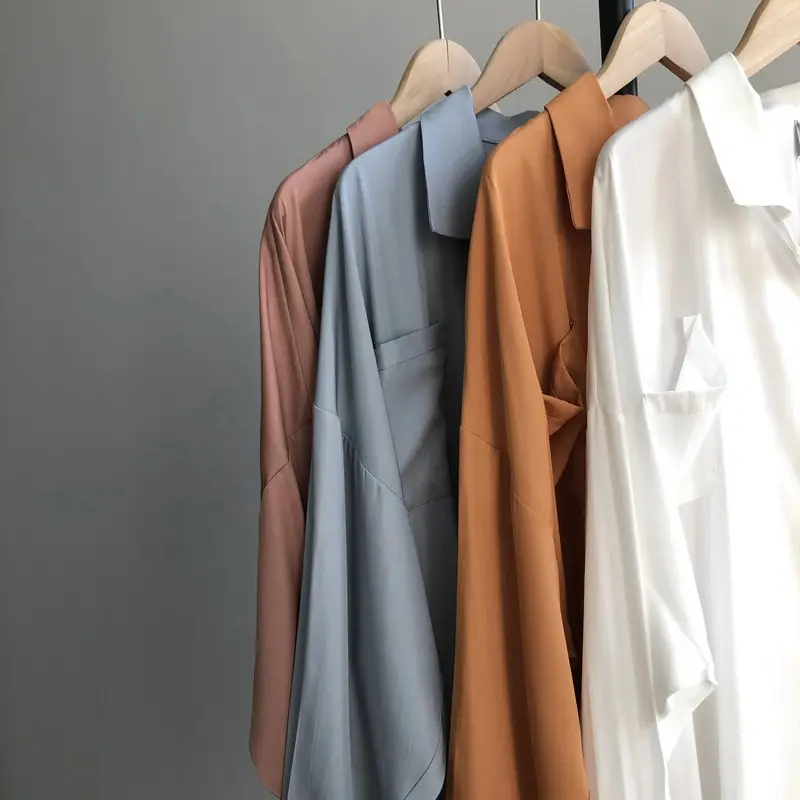Spring Button Up Loose Long Sleeve Blouse_11