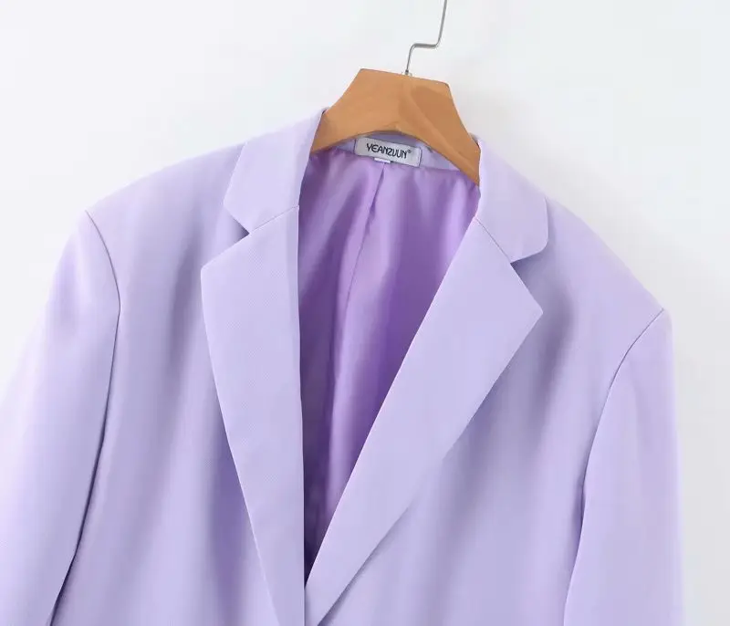 Classic Lilac Two-Button Blazer_2