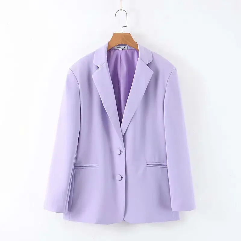 Classic Lilac Two-Button Blazer_5