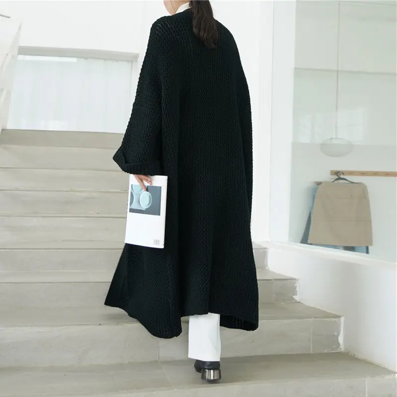 Open Front Drop Shoulder Knit Cardigan_6