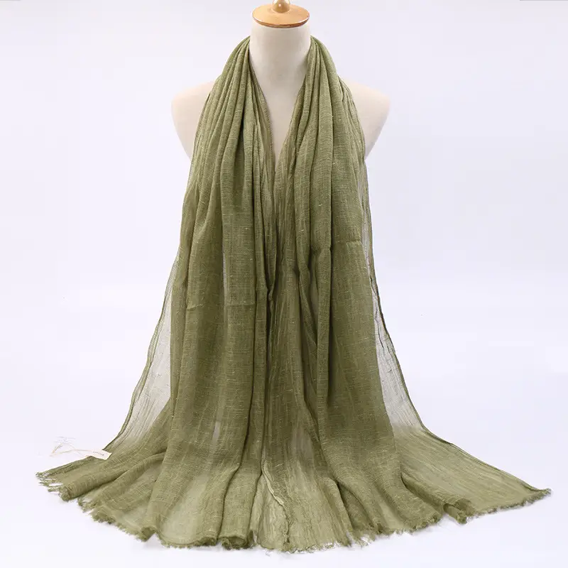 Luxe Solid Hijab_5_Khaki Green