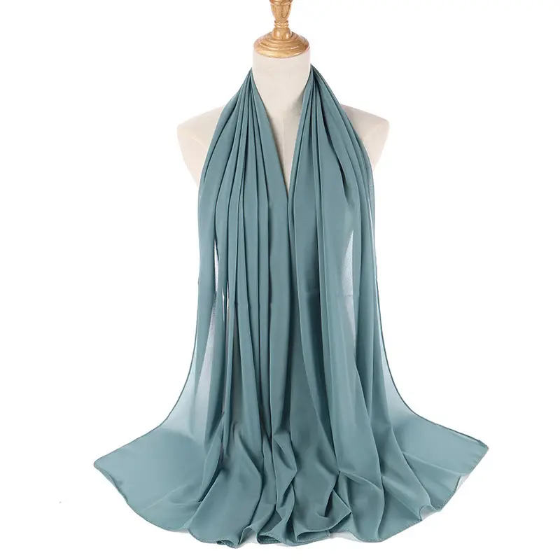 Smooth Chiffon Hijab_1_Gray Green