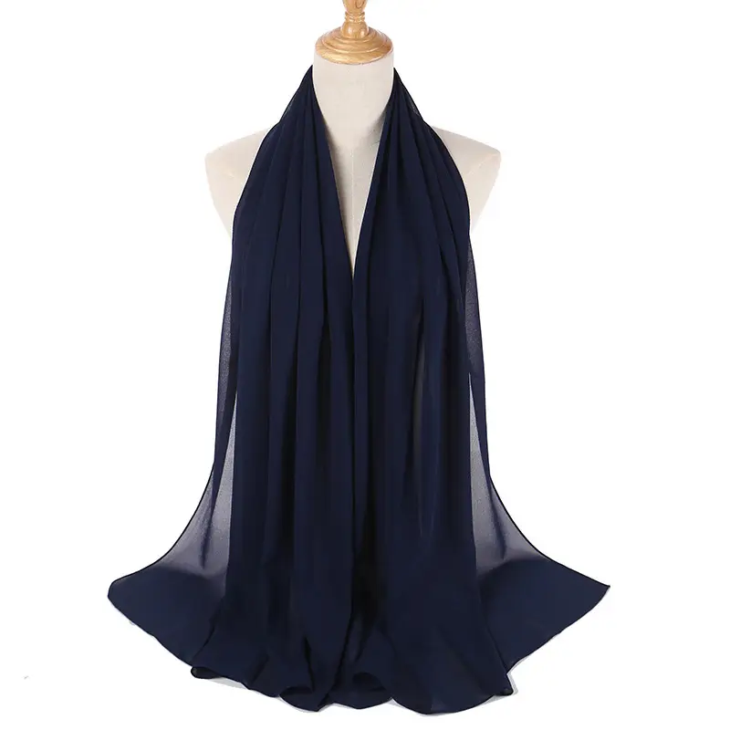 Smooth Chiffon Hijab_9_Navy Blue