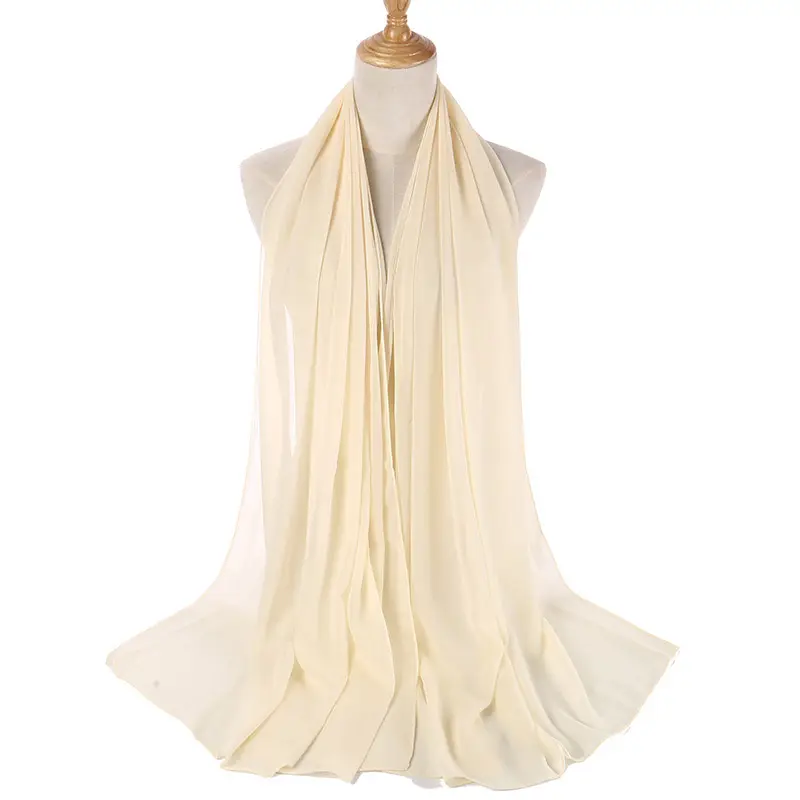 Smooth Chiffon Hijab_10_Creamy white