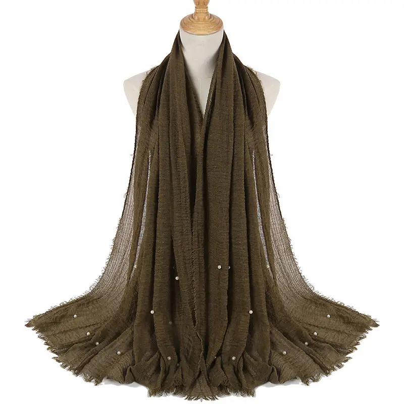 Lush Wrinkle Hijab_24_Khaki Green
