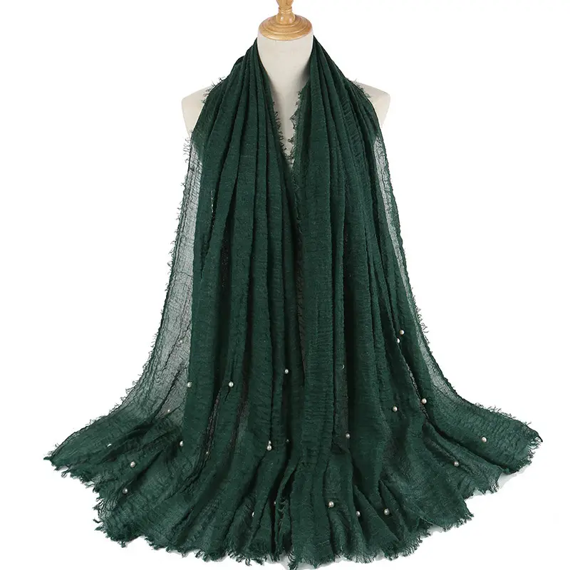 Lush Wrinkle Hijab_8_Dark Green