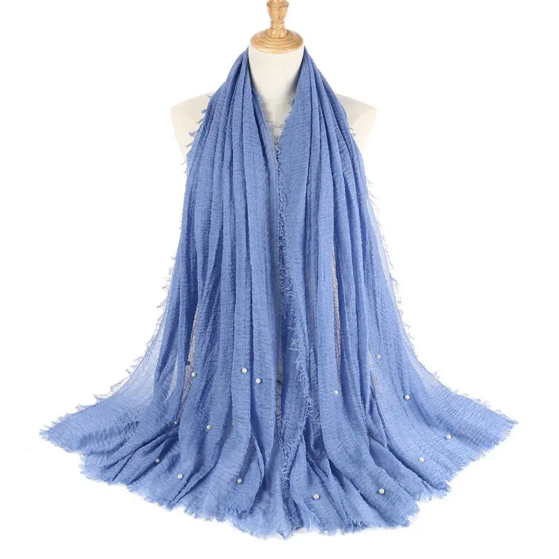 Lush Wrinkle Hijab_6_Gray Blue