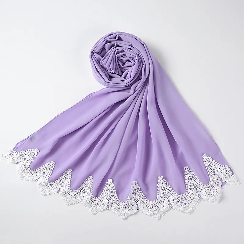 Dolce Vita Lace Chiffon Hijab_28_Lavendar