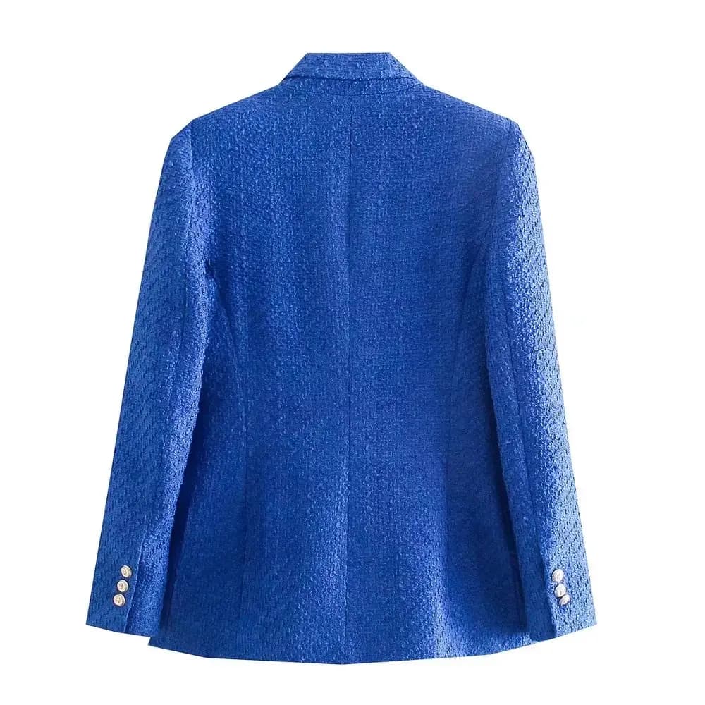 Tweed Gold Button Blazer_4