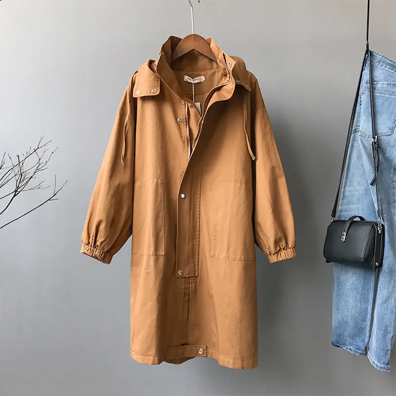 Casual Hooded Parka Jacket_Orange