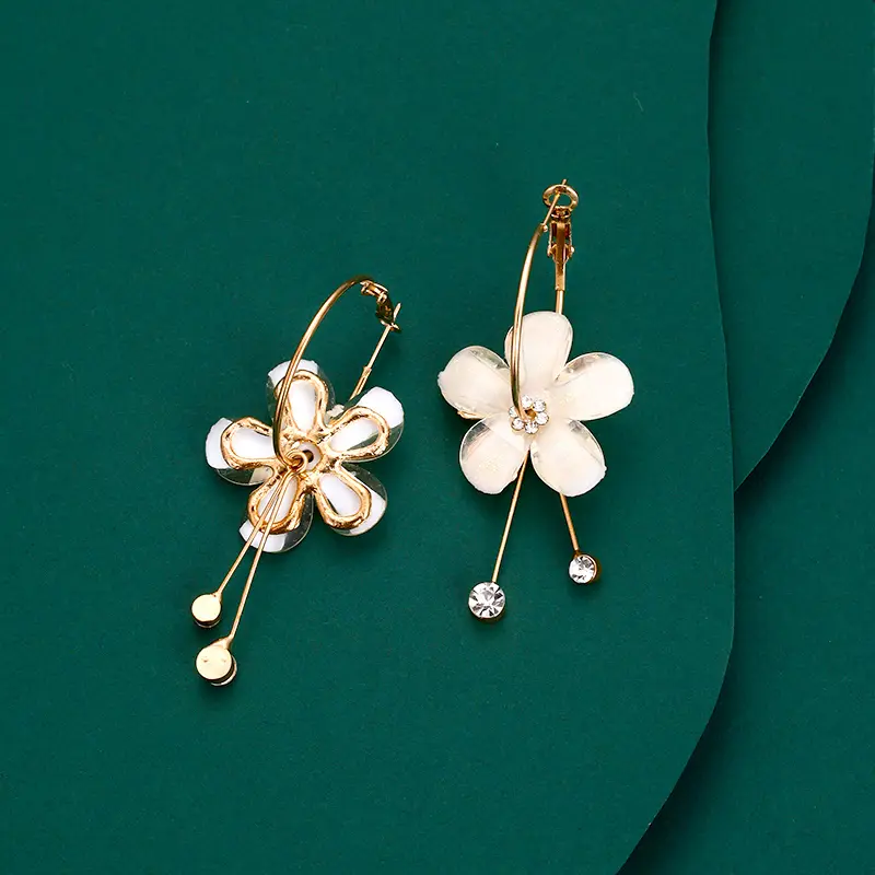 Elegant Flower Hoop Earrings_2