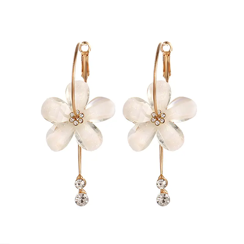 Elegant Flower Hoop Earrings_3