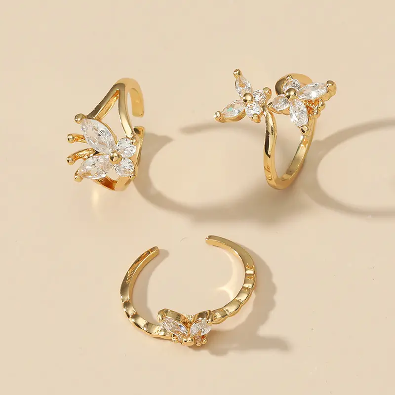 Butterfly Gem Trio Ring Set_3