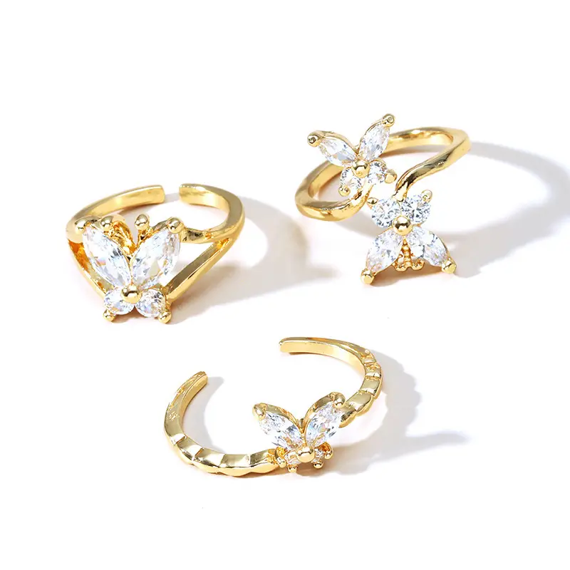 Butterfly Gem Trio Ring Set_4