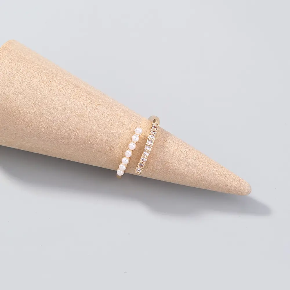 Rhinestone Spiral Pearl Ring_5