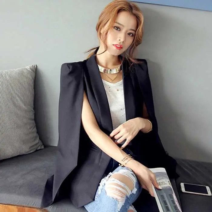 Open Front Blazer Cape_2