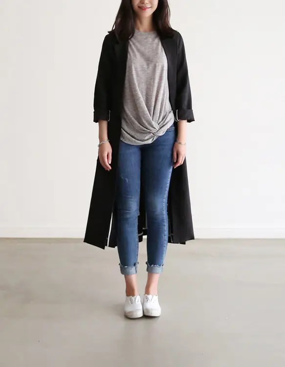 Women’s Lapel Neck Long Sleeve Linen Jacket-8
