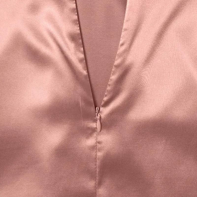 Satin Tie Front Maxi Dress-2