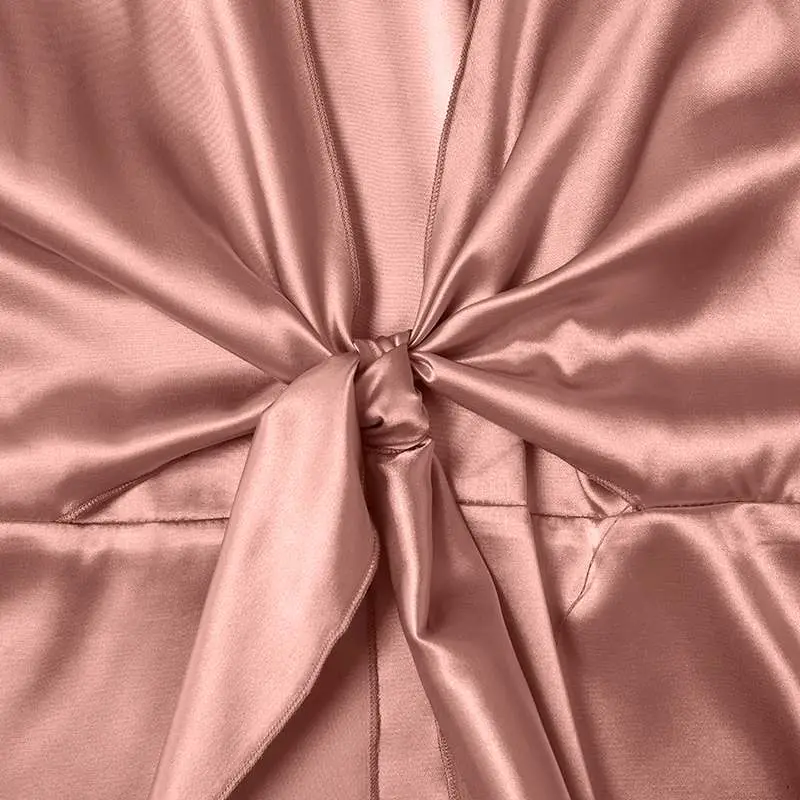 Satin Tie Front Maxi Dress-3