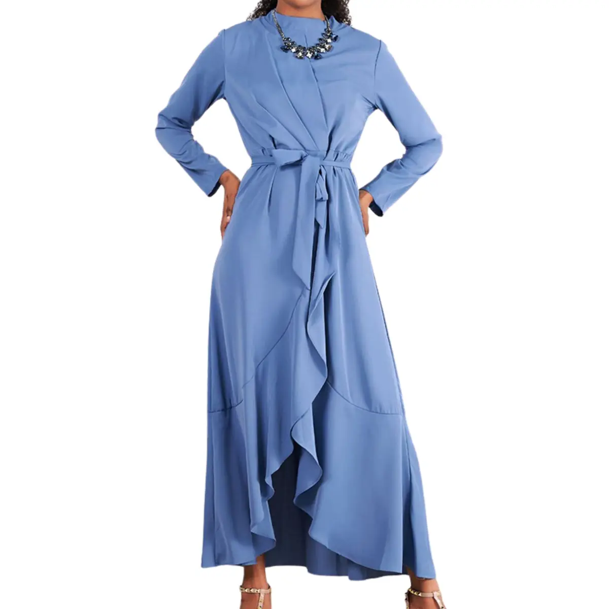 It Girl Ruffle Wrap Dress_3