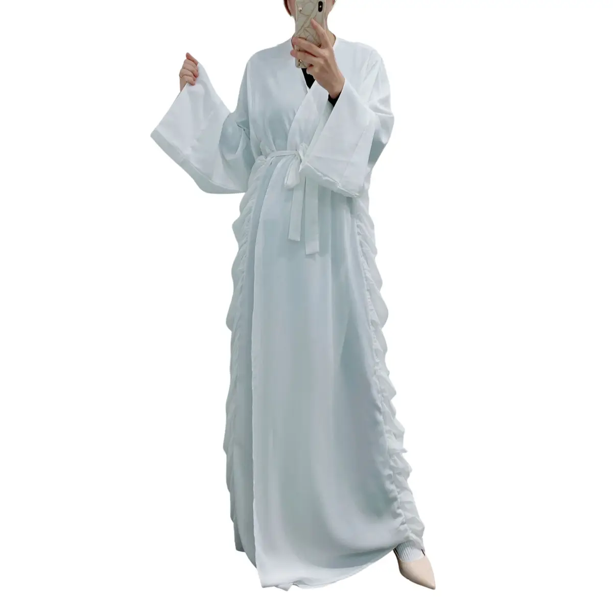 Elegant Side Ruched Abaya_1