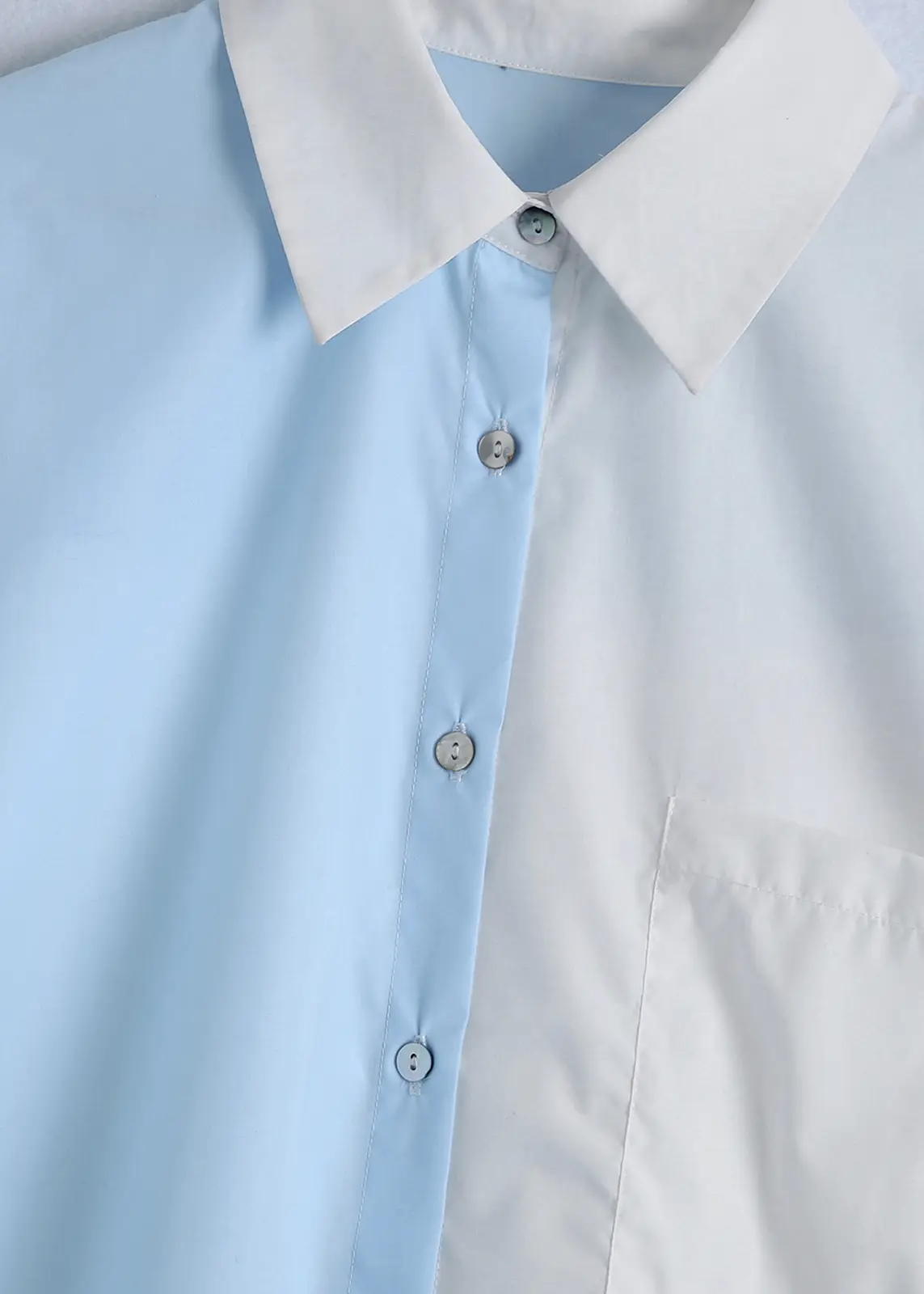 Two-tone Button Up Blouse_4