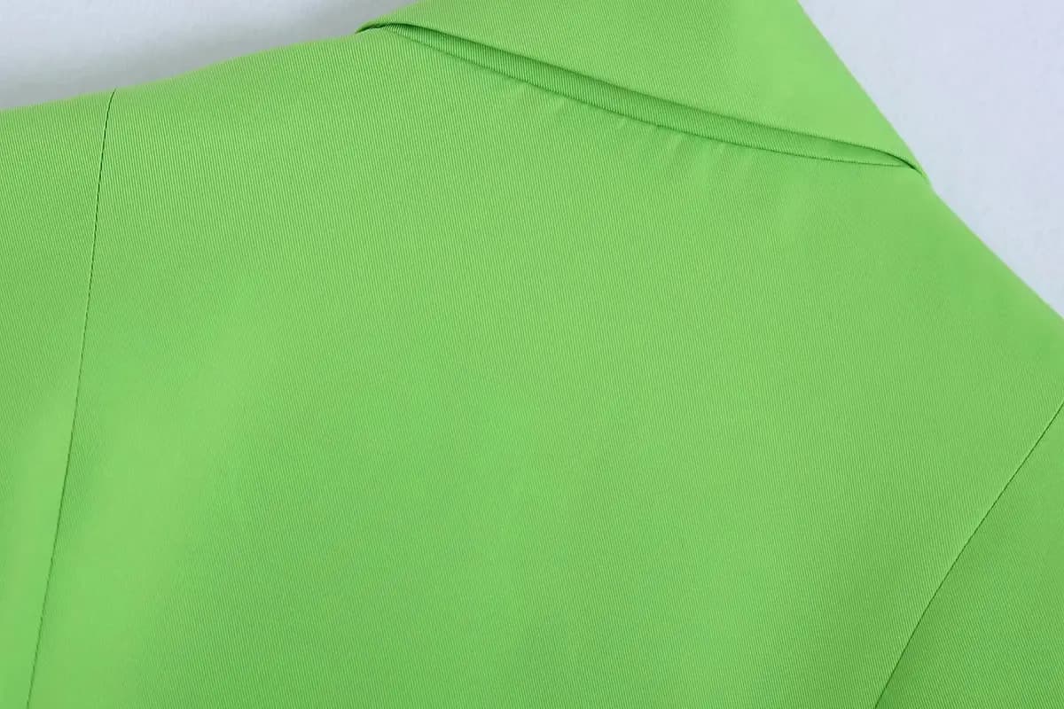 Trendy Neon Green Blazer_2