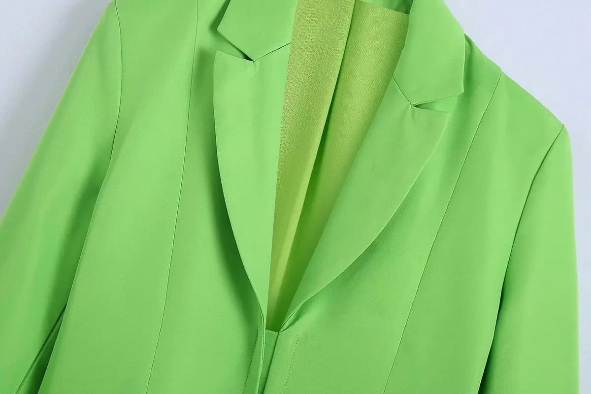 Trendy Neon Green Blazer_3