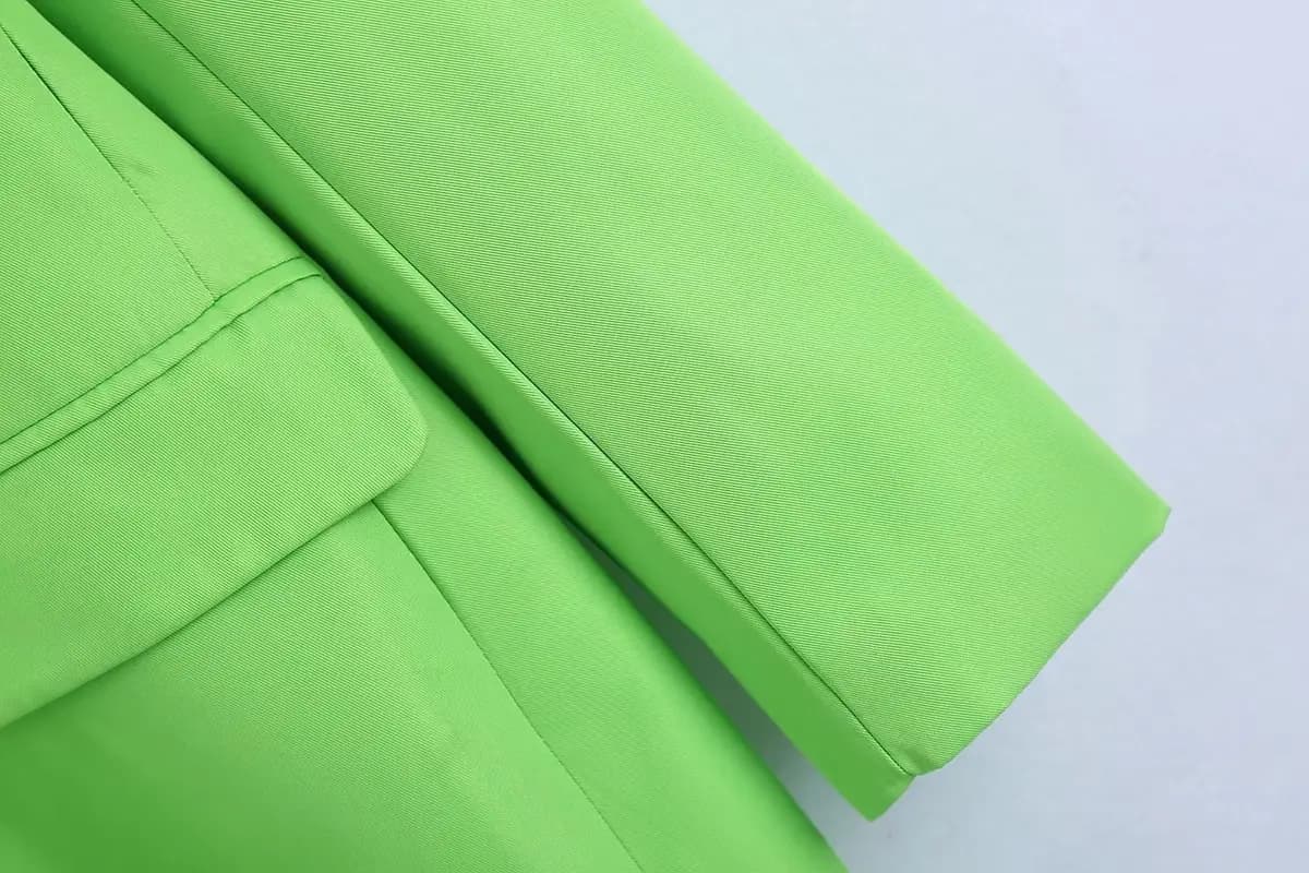Trendy Neon Green Blazer_4