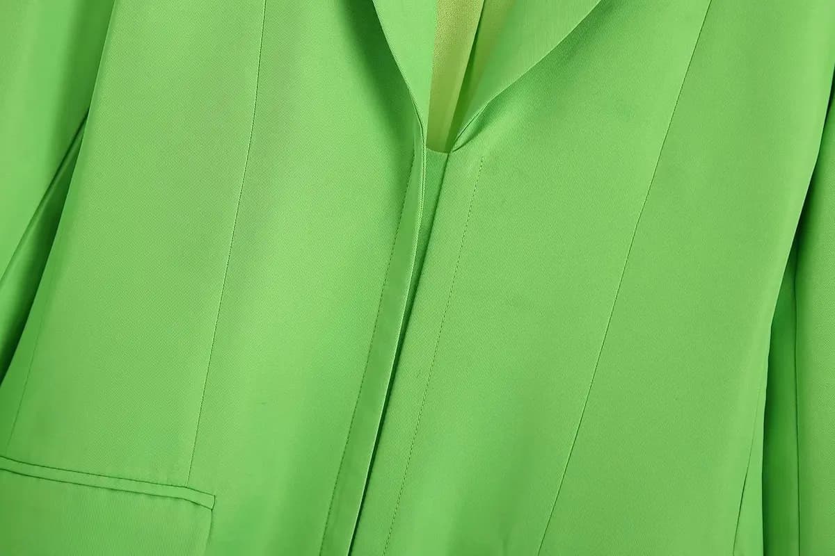 Trendy Neon Green Blazer_5