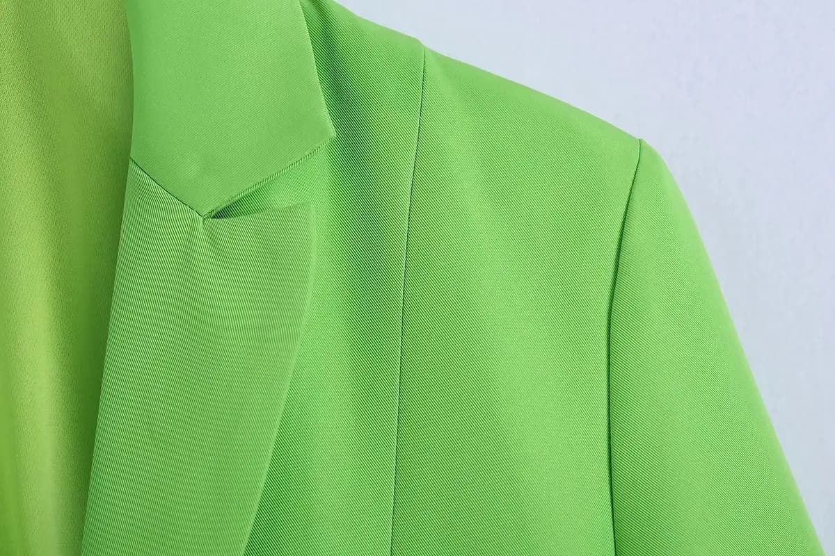 Trendy Neon Green Blazer_6
