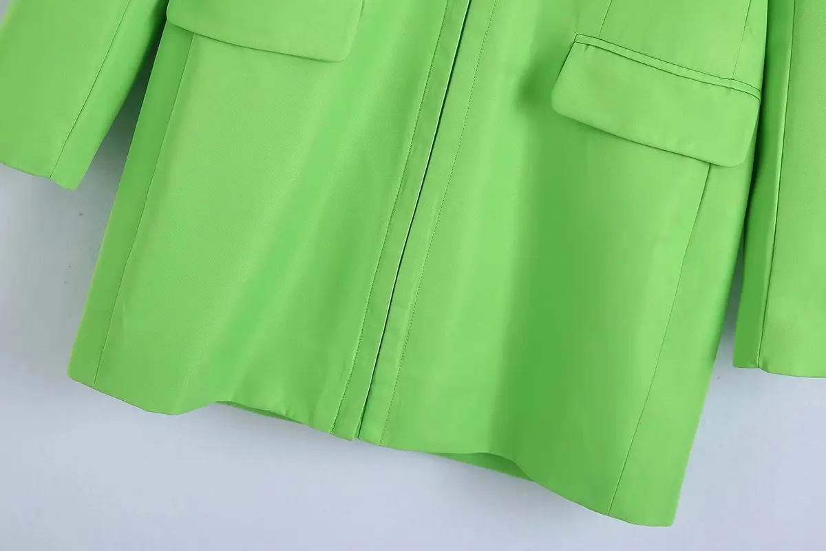 Trendy Neon Green Blazer_7