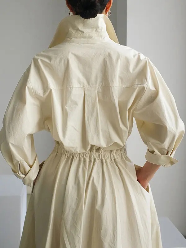 Maxi Pleated Trench Dress_15