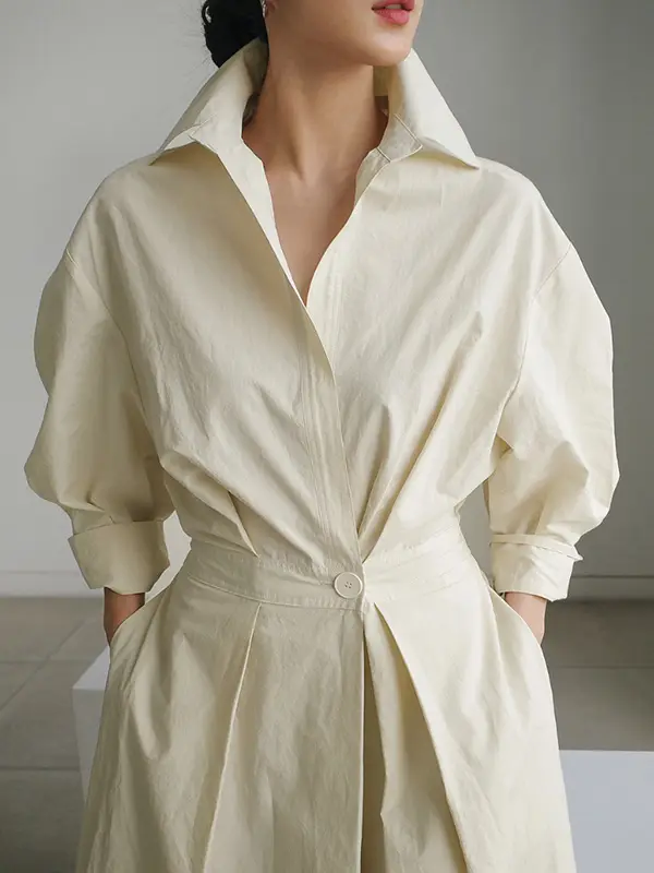 Maxi Pleated Trench Dress_12