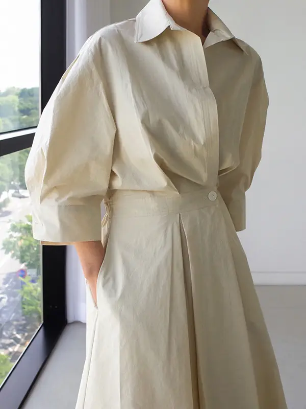 Maxi Pleated Trench Dress_13