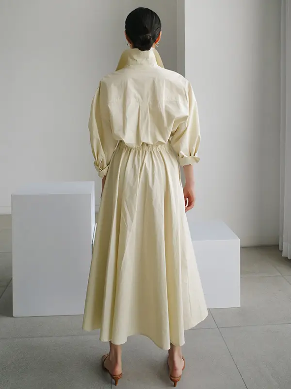 Maxi Pleated Trench Dress_11