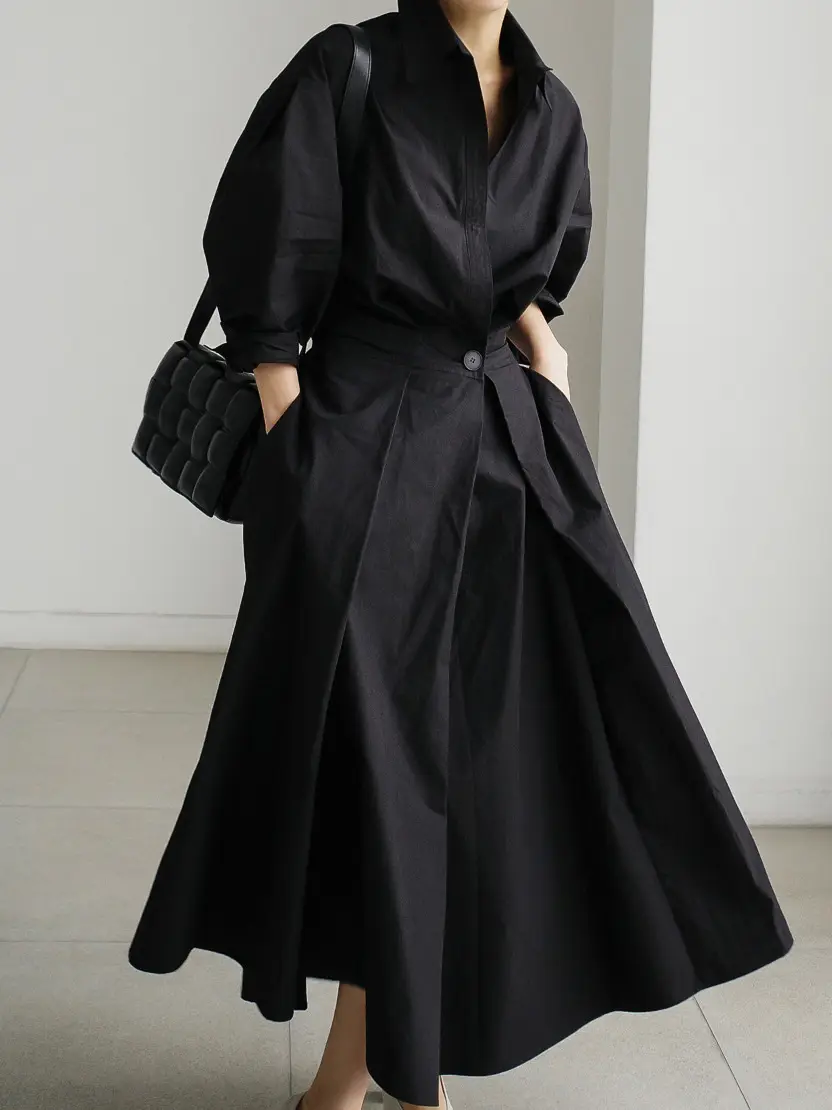 Maxi Pleated Trench Dress_16