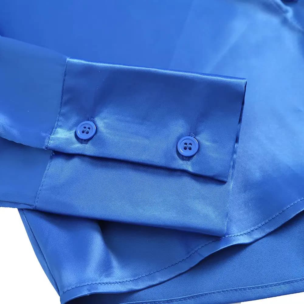 Satin Wide Cuff Button Shirt_9