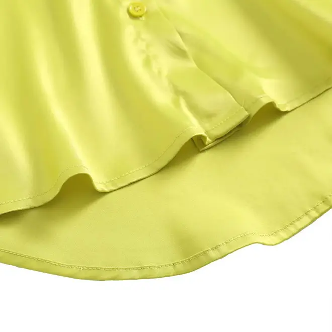 Satin Wide Cuff Button Shirt_5
