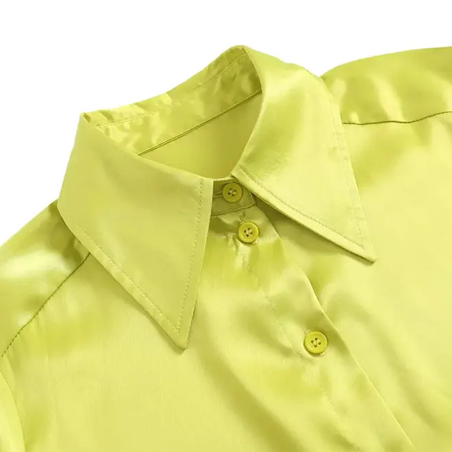 Satin Wide Cuff Button Shirt_16
